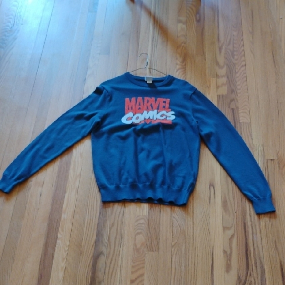 Marvel Blue and Orange Sweater Pullover